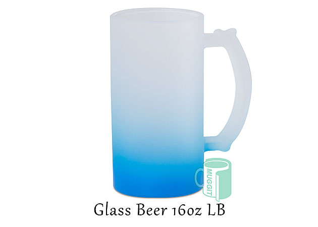 Frosted gradient beer glass